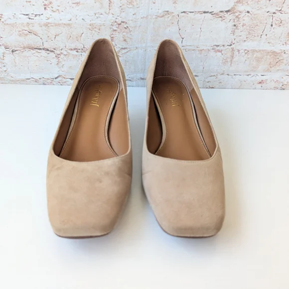 J. McLaughlin Beige Suede Heels - Picture 2 of 10